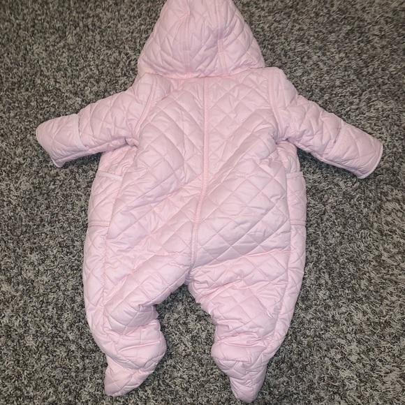 Ralph Lauren light pink quilted snow suit 6-9 months with lining. - Picture 2 of 3